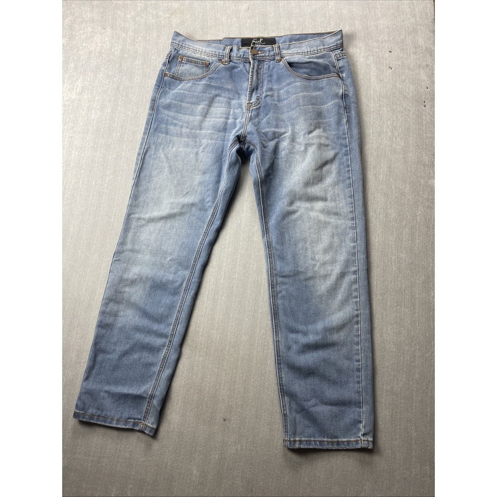 Earl Jeans Size 34/30 Mid Rise Boot Cut Blue Denim Stretch